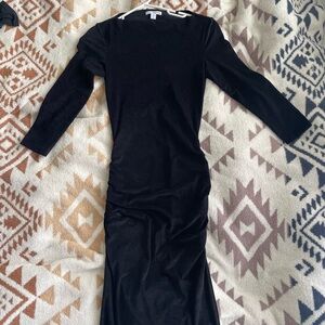 James Perse Black Long Sleeve Dress